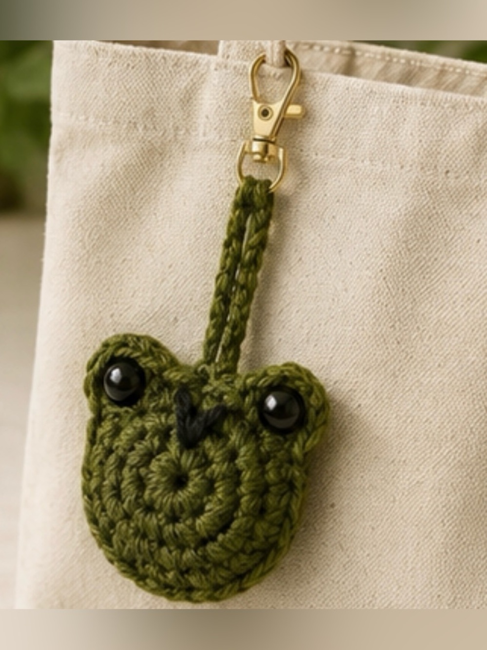 Handmade Crochet Frog Keychain / Bag Charm 💚 - Picture 4 of 5